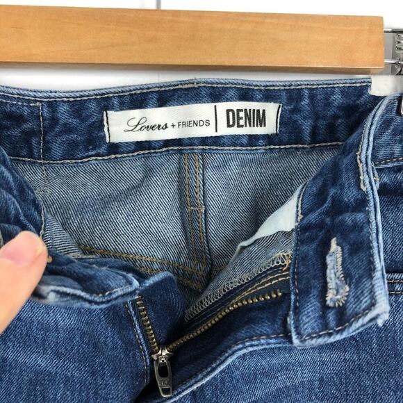 Lover and Friends Alex Mini Skirt Size 25 Denim 100% Cotton Medium Wash - Picture 11 of 15